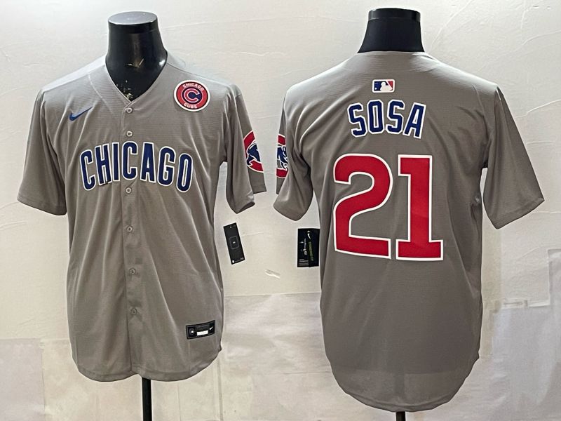 Men 2026 Chicago Cubs #21 Sosa Grey Game Nike MLB Jersey style 005->chicago cubs->MLB Jersey